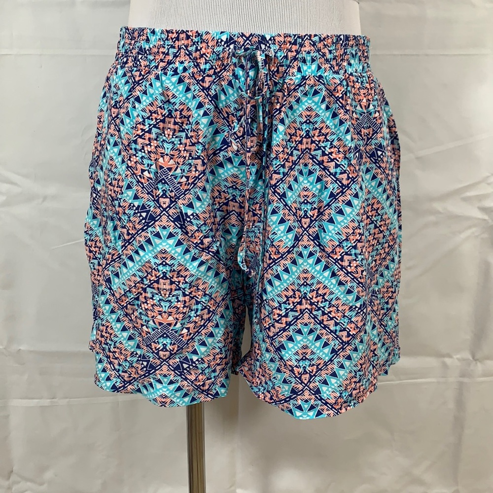 Dept 222 Shorts Petite Medium Printed Drawstring